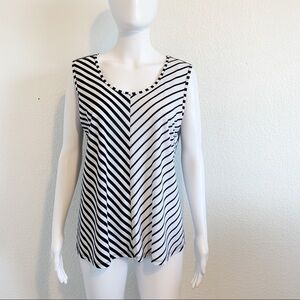 Black & White Stripe Tank